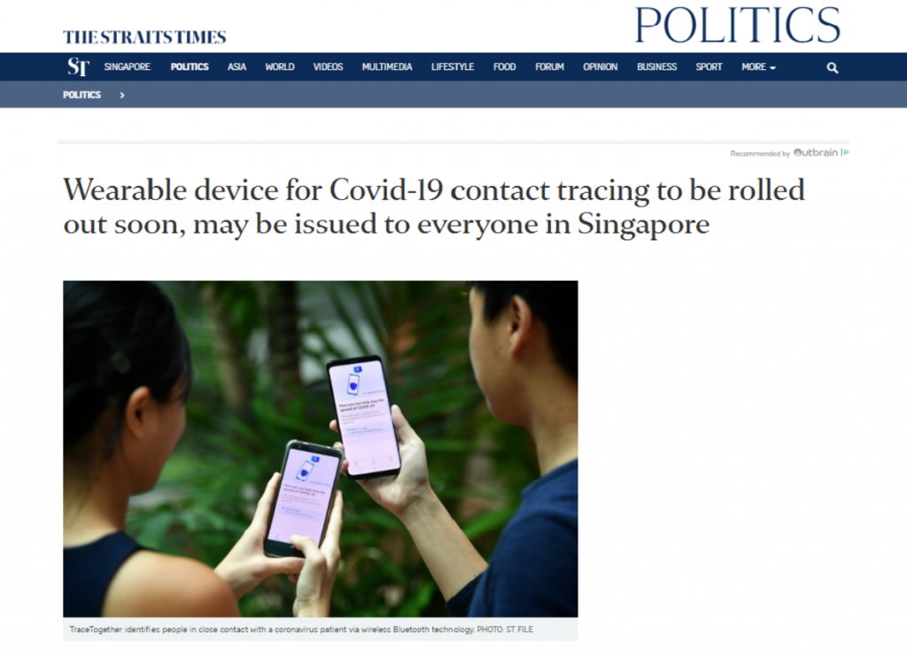 Rice Media_Singapore_TraceTogether_Expert Interview_ST Article